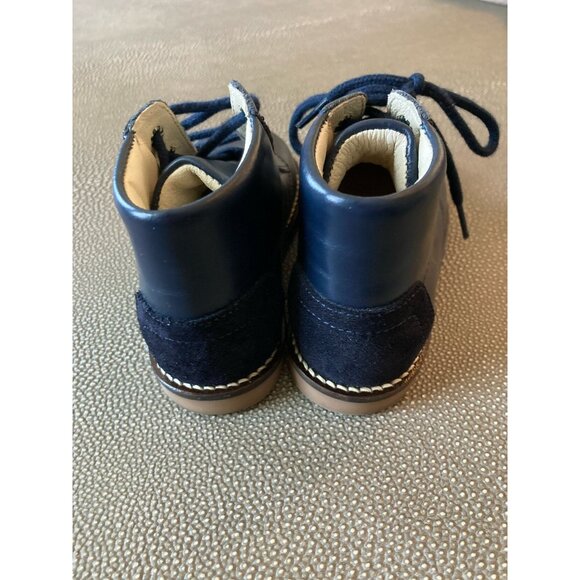 Jacadi Blue Leather Mid Boot EU 22/ US 6 EUC - Picture 4 of 4